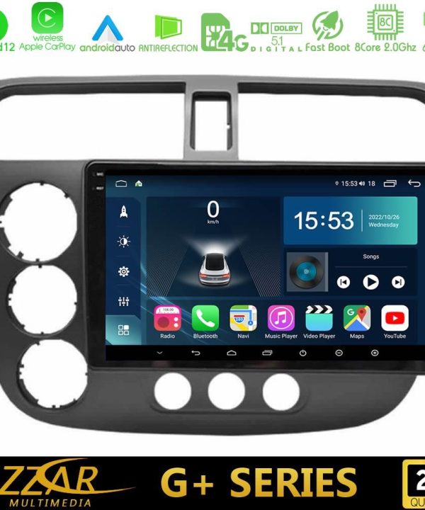 Kimpiris - Bizzar G+ Series Honda Civic 2001-2005 8core Android12 6+128GB Navigation Multimedia Tablet 9"