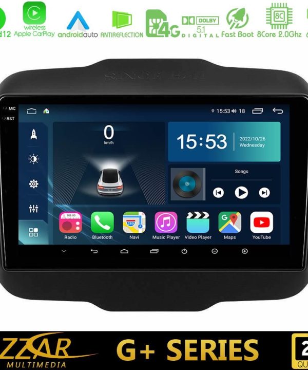 Kimpiris - Bizzar G+ Series Jeep Renegade 2015-2019 8core Android12 6+128GB Navigation Multimedia Tablet 9"