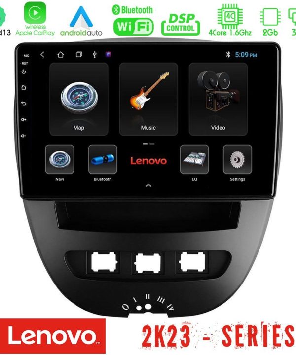 Kimpiris - Lenovo Car Pad Toyota Aygo/Citroen C1/Peugeot 107 4Core Android 13 2+32GB Navigation Multimedia Tablet 10"