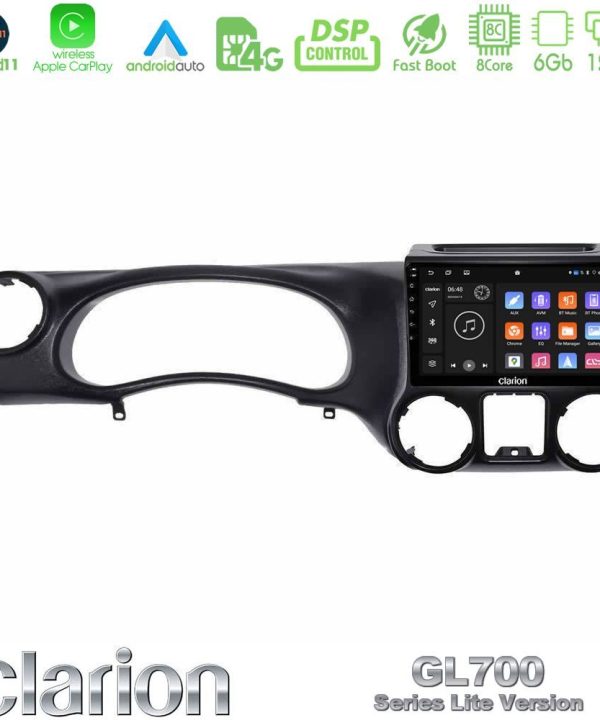 Kimpiris - Clarion GL700 Lite Series 8Core Android11 6+128GB Jeep Wrangler 2011-2014 Navigation Multimedia Tablet 10" Με Carplay & Android Auto