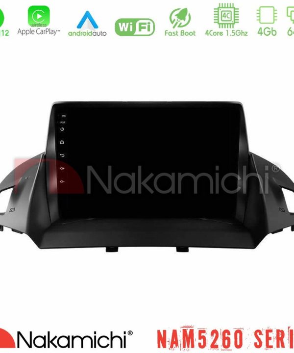 Kimpiris - Nakamichi NAM5260 Series 4Core Android12 4+64GB Ford C-Max/Kuga Navigation Multimedia Tablet 9" Με Carplay & Android Auto