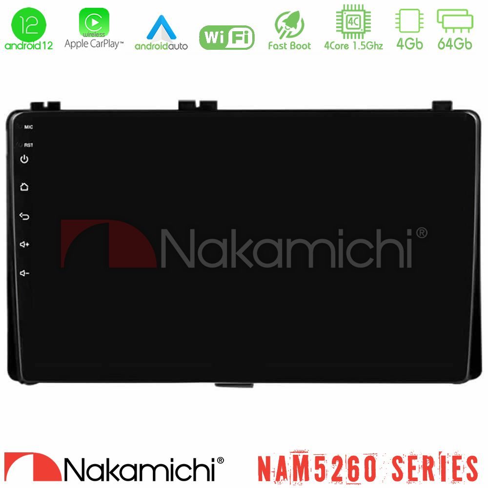 Kimpiris - Nakamichi NAM5260 Series 4Core Android12 4+64GB Toyota Corolla/Auris 2017-2019 Navigation Multimedia Tablet 9" Με Carplay & Android Auto