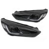 Kimpiris - Μπροστινά Φανάρια Set Για Ford Focus MK3 15-18 TRU DRL Led Lights & Dynamic Led Signal Black H7/H7 Χωρίς Μοτέρ JunYan