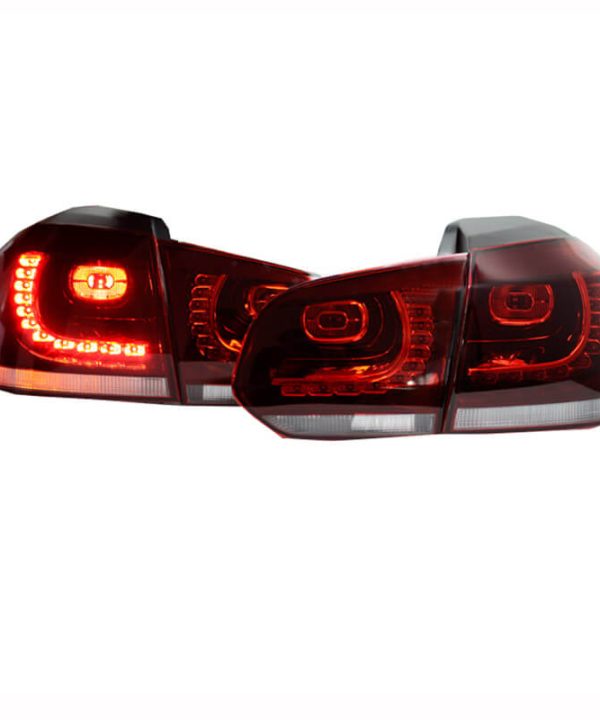 Kimpiris - Πισινά Φανάρια Set Για Vw Golf VI (6) 08-11 Led GTI / R-Look Dark Cherry Κόκκινο/Crystal Carner