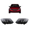 Kimpiris - Μπροστινά Φανάρια Set Για Mercedes-Benz C-Class W205 14-18 Led Upgrade Σε Multibeam Full Led DRL Μαύρα Με Μοτέρ Carner