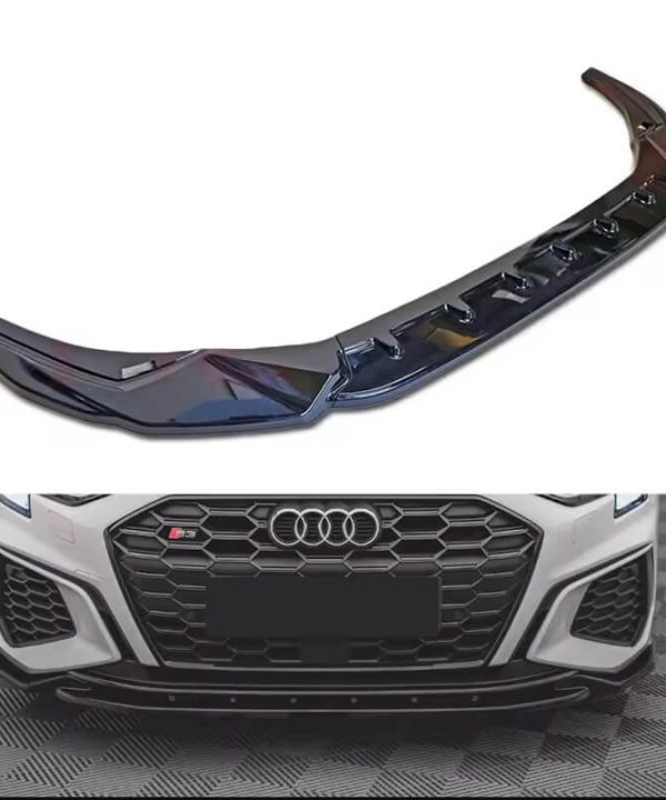 Kimpiris - Μπροστινό Spoiler Για Audi A3 8Y 2020+ S Line / S3 Sedan / Sportsback Γυαλιστερό Μαύρο
