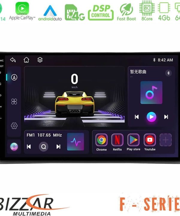 Kimpiris - Bizzar F Series 8Core Android14 4+64GB Mitsubishi Outlander 2002 – 2007 Navigation Multimedia Tablet 10" Με Carplay & Android Auto