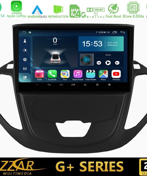 Kimpiris - Bizzar G+ Series Ford Transit Courier 2015-2023 8core Android14 6+128GB Navigation Multimedia Tablet 9"