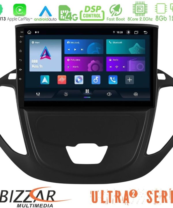 Kimpiris - Bizzar Ultra Series Ford Transit Courier 2015-2023 8core Android13 8+128GB Navigation Multimedia Tablet 9"