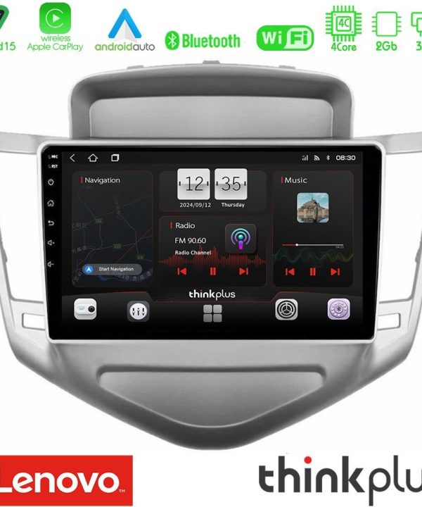 Kimpiris - Lenovo Thinkplus Series 4Core Android15 2+32GB  Chevrolet Cruze 2009-2012 Navigation Multimedia Tablet 9" Με Carplay & Android Auto