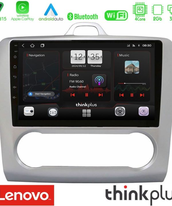 Kimpiris - Lenovo Thinkplus Series 4Core Android15 2+32GB  Ford Focus Auto AC Navigation Multimedia Tablet 9" Με Carplay & Android Auto