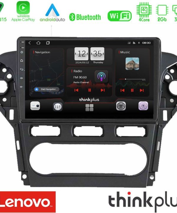 Kimpiris - Lenovo Thinkplus Series 4Core Android15 2+32GB  Ford Mondeo 2011-2014 Navigation Multimedia Tablet 9" Με Carplay & Android Auto