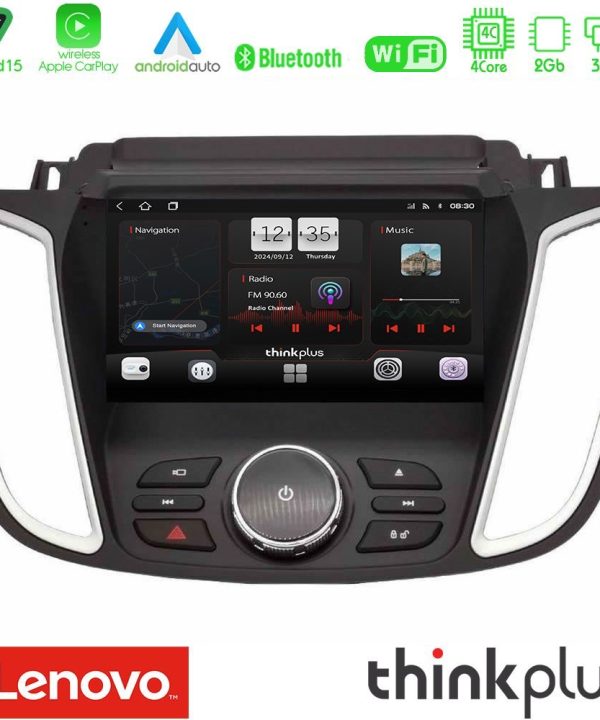 Kimpiris - Lenovo Thinkplus Series 4Core Android15 2+32GB  Ford Kuga/C-Max 2013-2019 Navigation Multimedia Tablet 9" Με Carplay & Android Auto