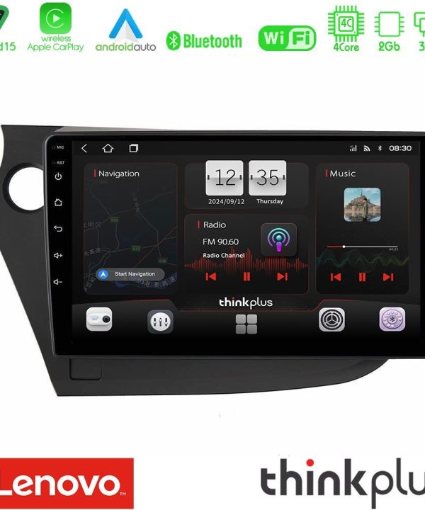 Kimpiris - Lenovo Thinkplus Series 4Core Android15 2+32GB  Honda Insight 2009-2015 Navigation Multimedia Tablet 9" Με Carplay & Android Auto