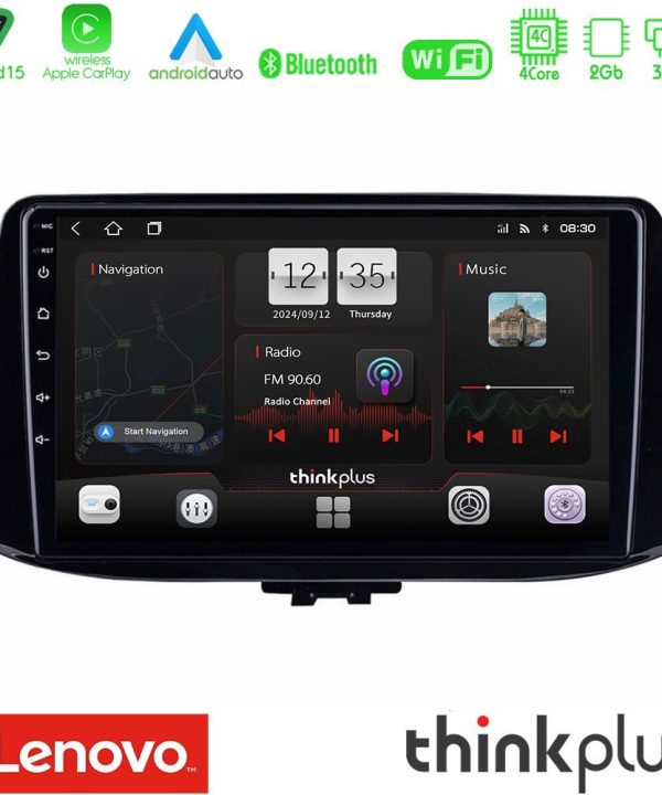 Kimpiris - Lenovo Thinkplus Series 4Core Android15 2+32GB  Hyundai i30 Navigation Multimedia Tablet 9" Με Carplay & Android Auto