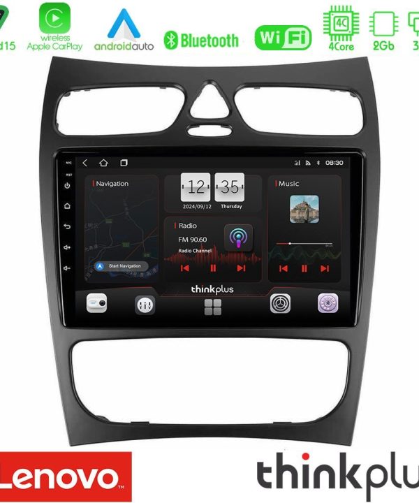 Kimpiris - Lenovo Thinkplus Series 4Core Android15 2+32GB  Mercedes CLK Class W209 2000-2004 Navigation Multimedia Tablet 9" Με Carplay & Android Auto
