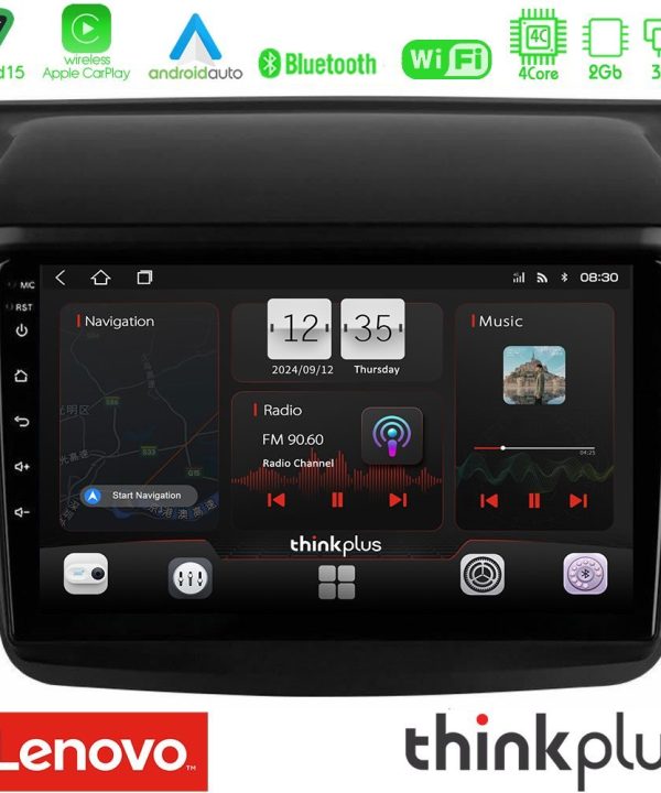 Kimpiris - Lenovo Thinkplus Series 4Core Android15 2+32GB  Mitsubishi L200 Navigation Multimedia Tablet 9" Με Carplay & Android Auto