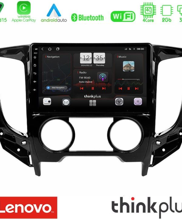 Kimpiris - Lenovo Thinkplus Series 4Core Android15 2+32GB  Mitsubishi L200 2016-> & Fiat Fullback (Manual A/C) Navigation Multimedia Tablet 9" Με Carplay & Android Auto