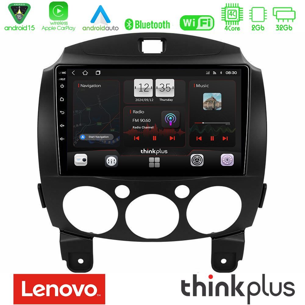 Lenovo Thinkplus Series 4Core Android15 2+32GB Mazda 2 2008-2014 ...