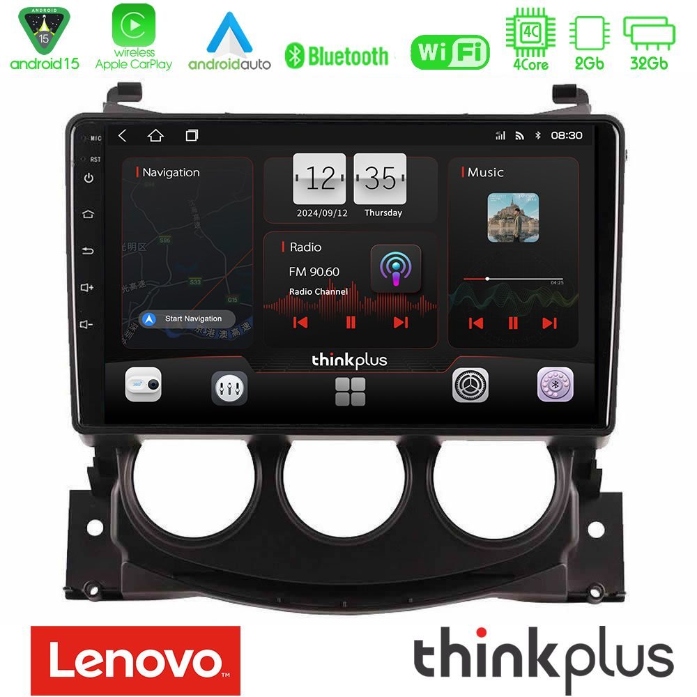 Kimpiris - Lenovo Thinkplus Series 4Core Android15 2+32GB Nissan 370Z 2009-2013 Navigation Multimedia Tablet 9" Με Carplay & Android Auto