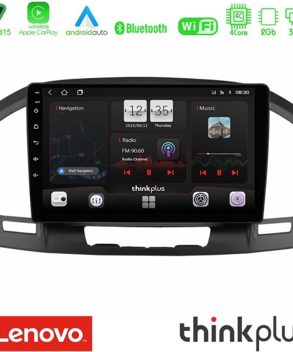 Kimpiris - Lenovo Thinkplus Series 4Core Android15 2+32GB  Opel Insignia 2008-2013 Navigation Multimedia Tablet 9" Με Carplay & Android Auto