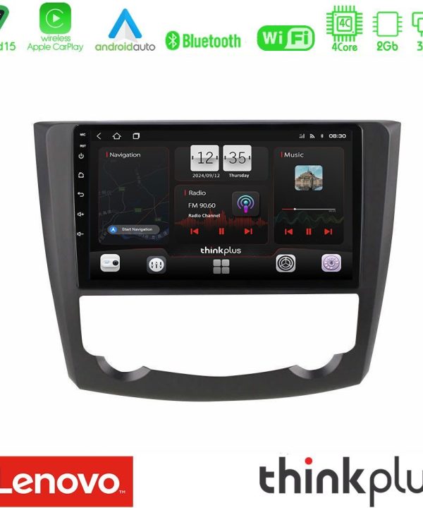 Kimpiris - Lenovo Thinkplus Series 4Core Android15 2+32GB  Renault Kadjar Navigation Multimedia Tablet 9" Με Carplay & Android Auto
