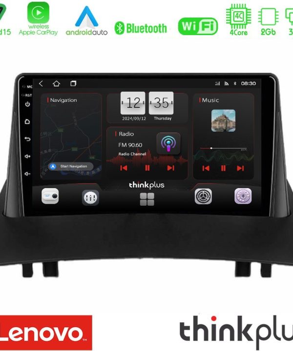 Kimpiris - Lenovo Thinkplus Series 4Core Android15 2+32GB  Renault Megane 2 2002-2008 Navigation Multimedia Tablet 9" Με Carplay & Android Auto