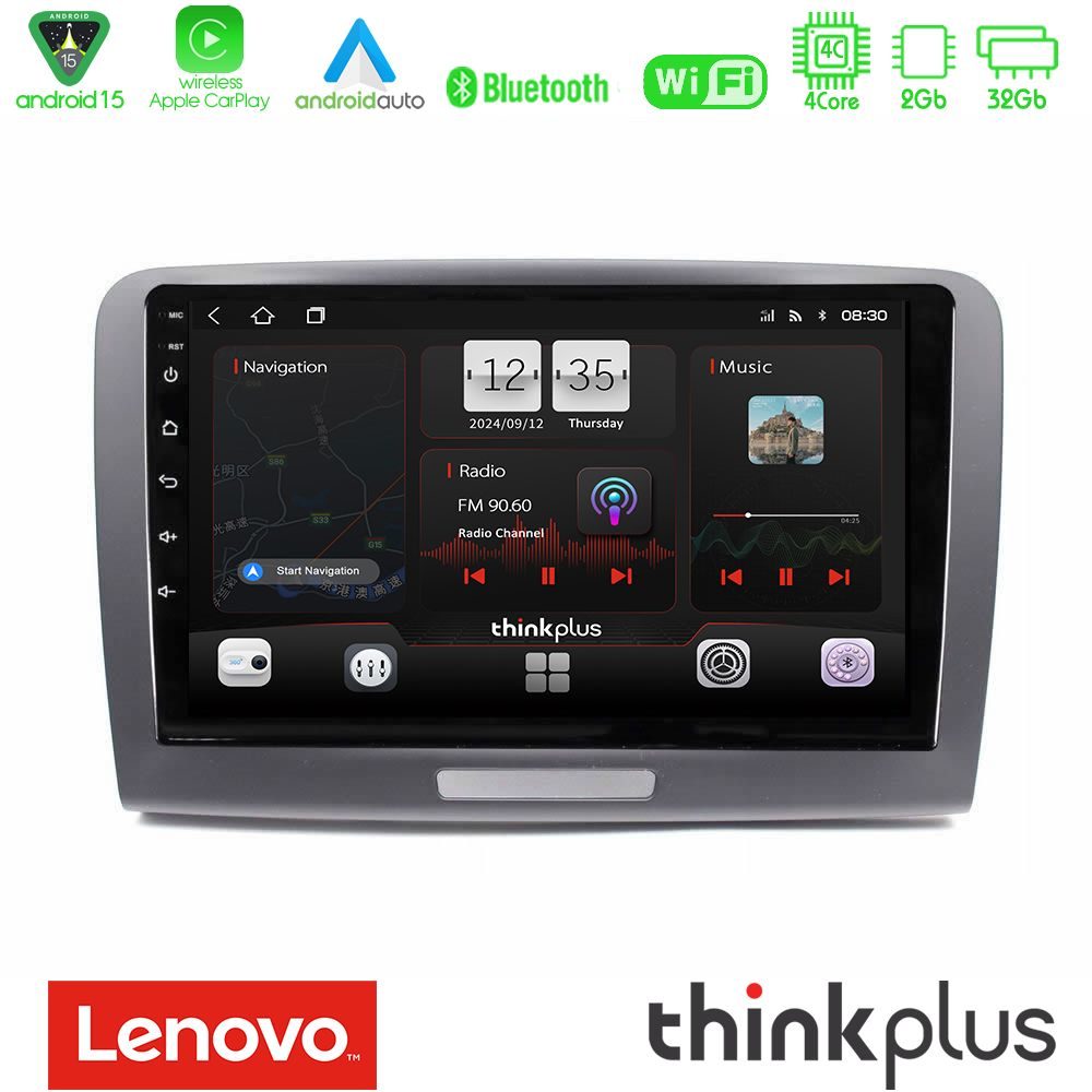 Kimpiris - Lenovo Thinkplus Series 4Core Android15 2+32GB Skoda Superb 2008-2015 Navigation Multimedia Tablet 9" Με Carplay & Android Auto