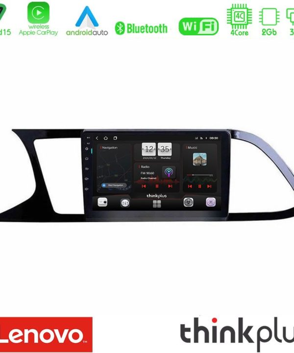 Kimpiris - Lenovo Thinkplus Series 4Core Android15 2+32GB  Seat Leon 2013 – 2019 Navigation Multimedia Tablet 9" Με Carplay & Android Auto