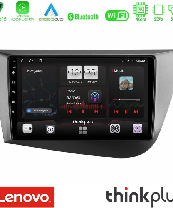 Kimpiris - Lenovo Thinkplus Series 4Core Android15 2+32GB  Seat Leon Navigation Multimedia Tablet 9" Με Carplay & Android Auto