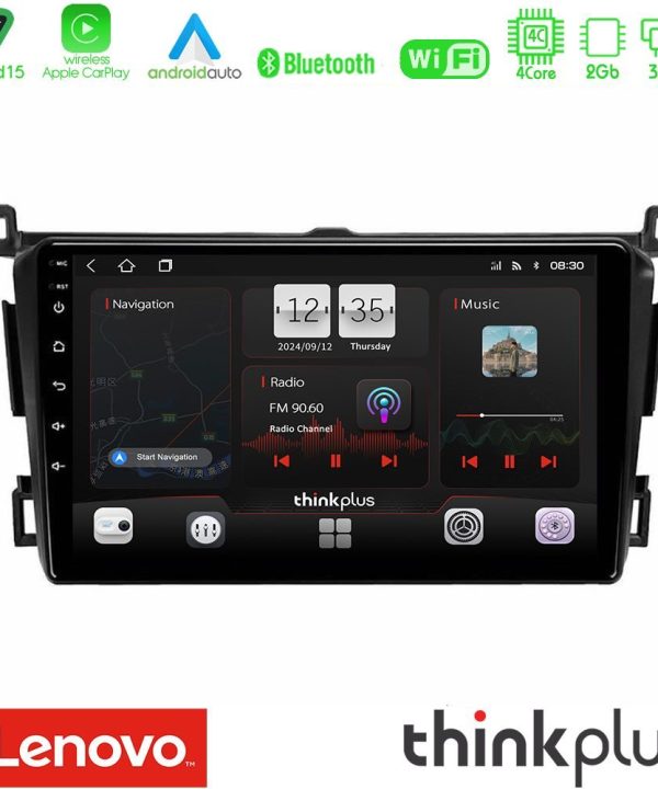 Kimpiris - Lenovo Thinkplus Series 4Core Android15 2+32GB  Toyota RAV4 2013-2018 Navigation Multimedia Tablet 9" Με Carplay & Android Auto