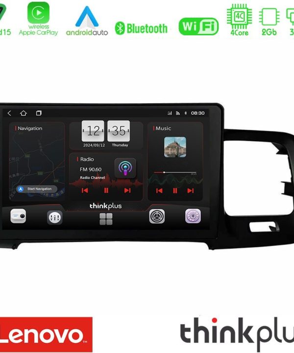 Kimpiris - Lenovo Thinkplus Series 4Core Android15 2+32GB  Volvo S60 2010-2018 Navigation Multimedia Tablet 9" Με Carplay & Android Auto