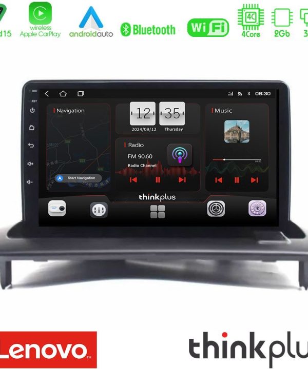 Kimpiris - Lenovo Thinkplus Series 4Core Android15 2+32GB Volvo S40/C30/C70 Navigation Multimedia Tablet 9" Με Carplay & Android Auto
