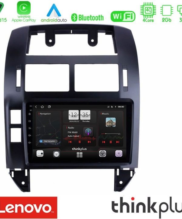 Kimpiris - Lenovo Thinkplus Series 4Core Android15 2+32GB  VW Polo 2002-2009 Navigation Multimedia Tablet 9" Με Carplay & Android Auto