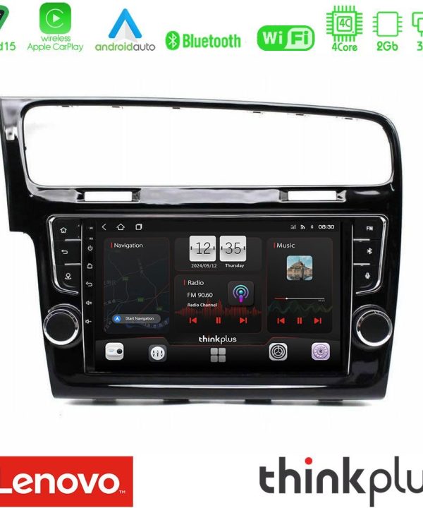 Kimpiris - Lenovo Thinkplus Series 4Core Android15 2+32GB  VW GOLF 7 Navigation Multimedia Tablet 9" Με Carplay & Android Auto (OEM Look)