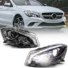 Kimpiris - Μπροστινά Φανάρια Set Για Mercedes-Benz CLA W117 13-19 Upgrade Σε Facelift Look Μαύρα Full Led DRL Με Μοτέρ Carner