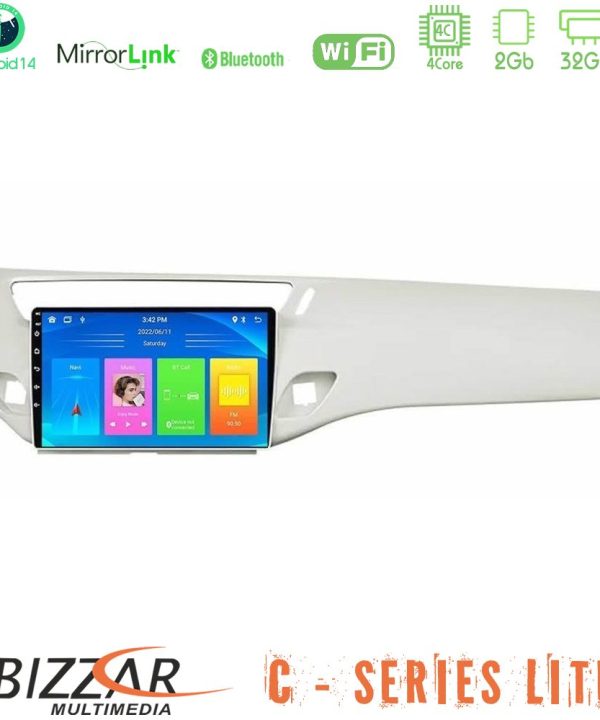 Kimpiris - Bizzar C Series Lite 4Core Android14 2+32GB  Citroen C3 2009-2016 Navigation Multimedia Tablet 9"    (Άσπρο)