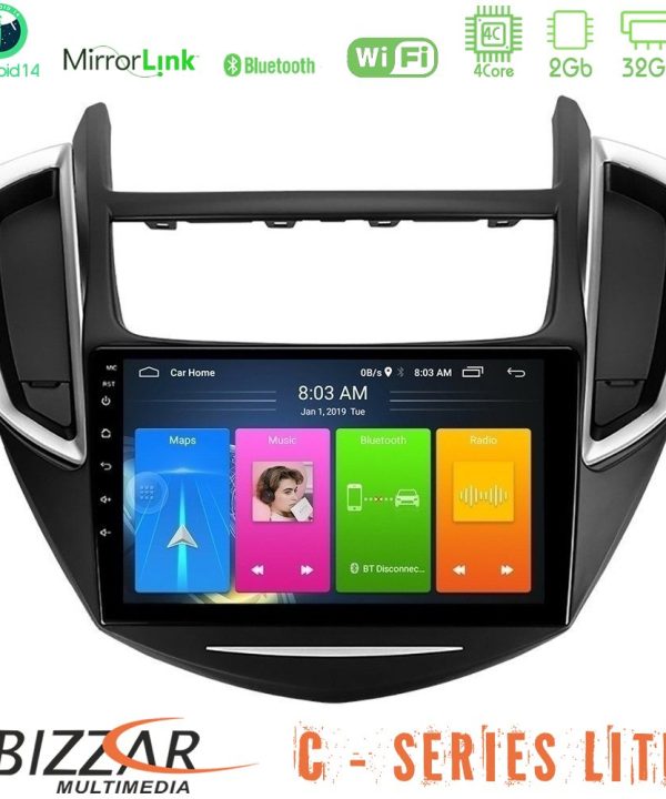 Kimpiris - Bizzar C Series Lite 4Core Android14 2+32GB  Chevrolet Trax 2013-2020 Navigation Multimedia Tablet 9"