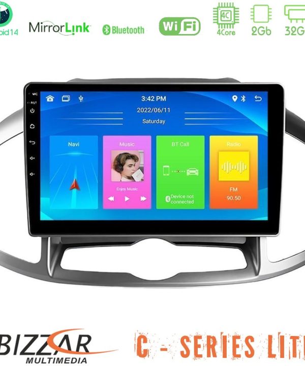 Kimpiris - Bizzar C Series Lite 4Core Android14 2+32GB  Chevrolet Captiva 2012-2016 Navigation Multimedia Tablet 9"