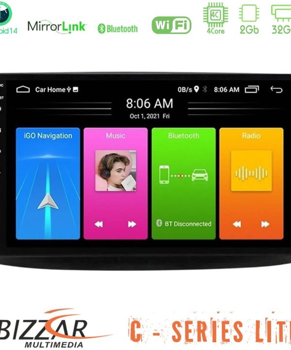 Kimpiris - Bizzar C Series Lite 4Core Android14 2+32GB  Chevrolet Aveo 2006-2010 Navigation Multimedia Tablet 9"