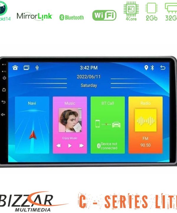 Kimpiris - Bizzar C Series Lite 4Core Android14 2+32GB  Renault Arkana 2019-> Navigation Multimedia Tablet 10"