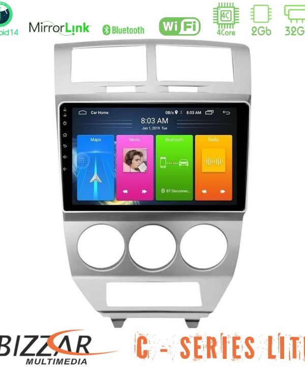 Kimpiris - Bizzar C Series Lite 4Core Android14 2+32GB  Dodge Caliber 2006-2011 Navigation Multimedia Tablet 10"