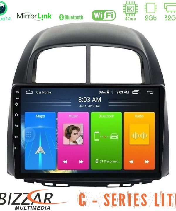 Kimpiris - Bizzar C Series Lite 4Core Android14 2+32GB  Daihatsu Sirion/Subaru Justy Navigation Multimedia Tablet 10"