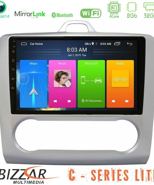 Kimpiris - Bizzar C Series Lite 4Core Android14 2+32GB  Ford Focus Auto AC Navigation Multimedia Tablet 9"