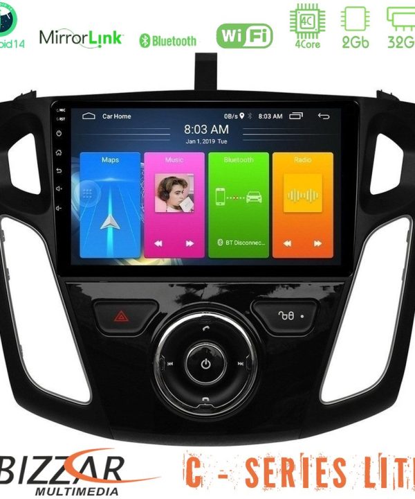 Kimpiris - Bizzar C Series Lite 4Core Android14 2+32GB  Ford Focus 2012-2018 Navigation Multimedia Tablet 9"