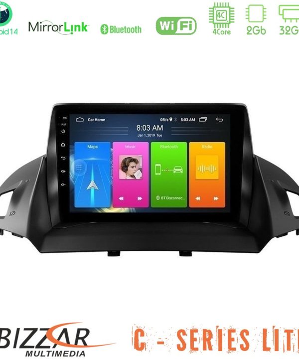 Kimpiris - Bizzar C Series Lite 4Core Android14 2+32GB  Ford C-Max/Kuga Navigation Multimedia Tablet 9"