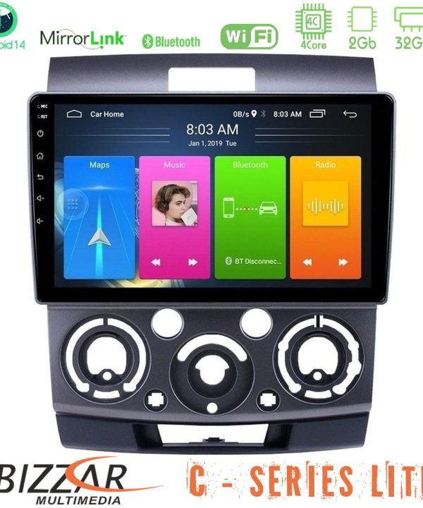 Kimpiris - Bizzar C Series Lite 4Core Android14 2+32GB  Ford Ranger/Mazda BT50 Navigation Multimedia Tablet 9"