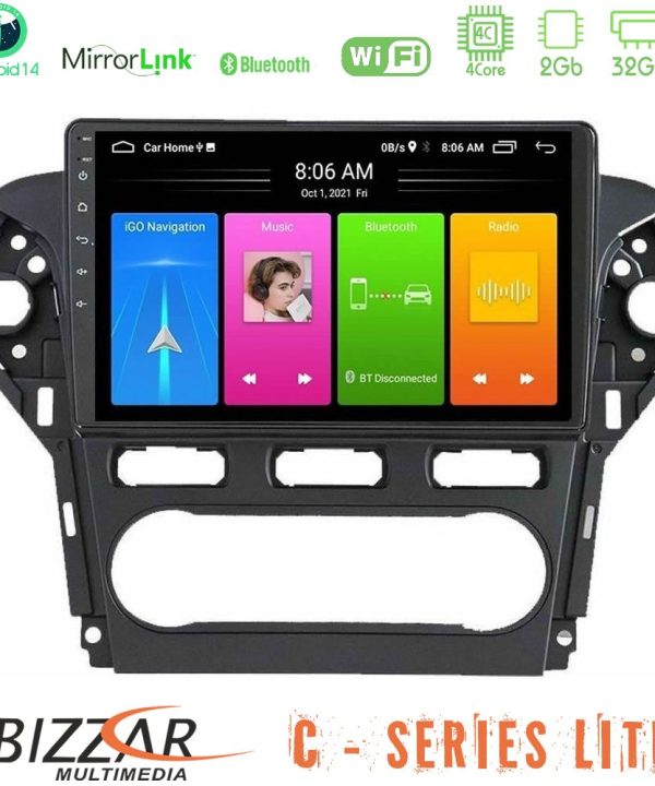 Kimpiris - Bizzar C Series Lite 4Core Android14 2+32GB  Ford Mondeo 2011-2014 Navigation Multimedia Tablet 9"