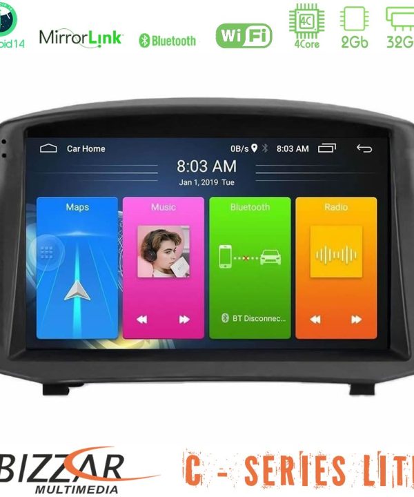 Kimpiris - Bizzar C Series Lite 4Core Android14 2+32GB  Ford Fiesta 2008-2012 Navigation Multimedia Tablet 9" (Oem Style)