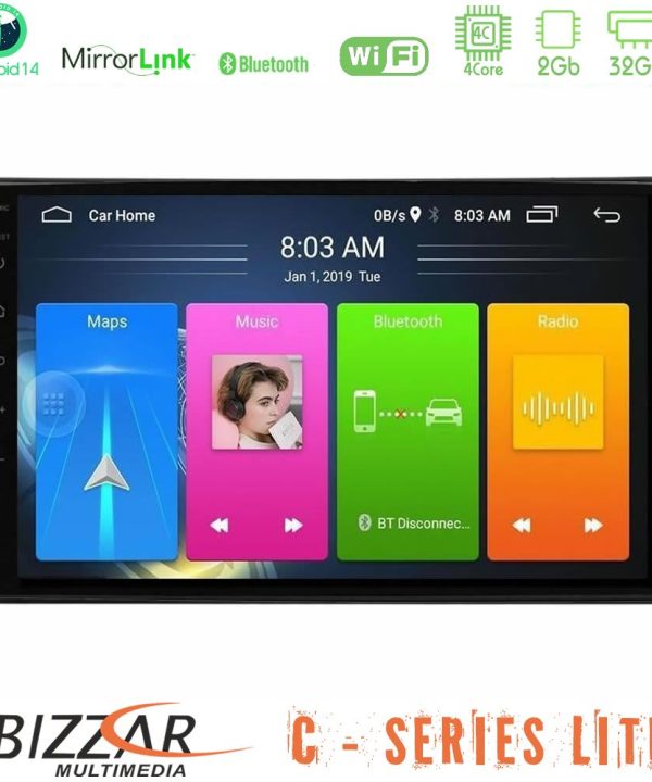 Kimpiris - Bizzar C Series Lite 4Core Android14 2+32GB Ford Focus 2019-> Navigation Multimedia Tablet 9"